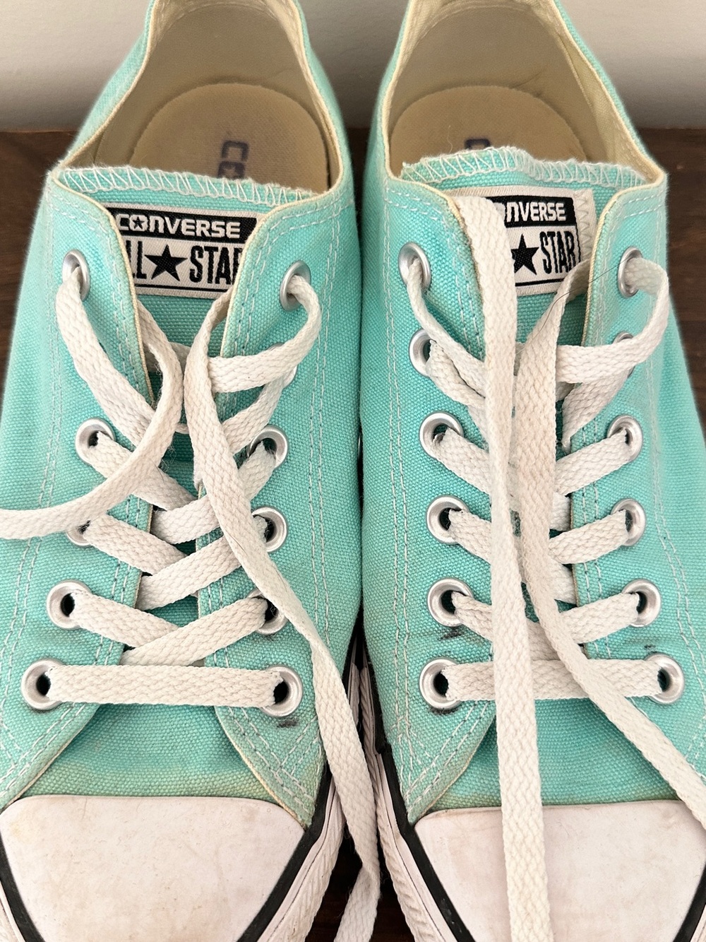 Converse Low Top Sneakers - Mint Teal with White